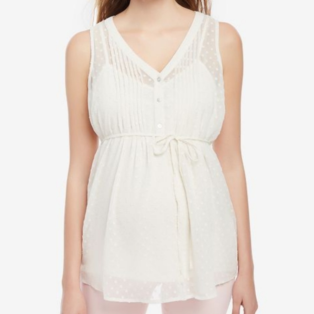 5/$25 Closeout!- Shear Babydoll Maternity Blouse